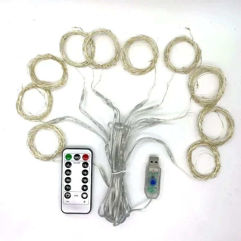 Zasłony LED girlanda ze światłami USB3/4/6 m