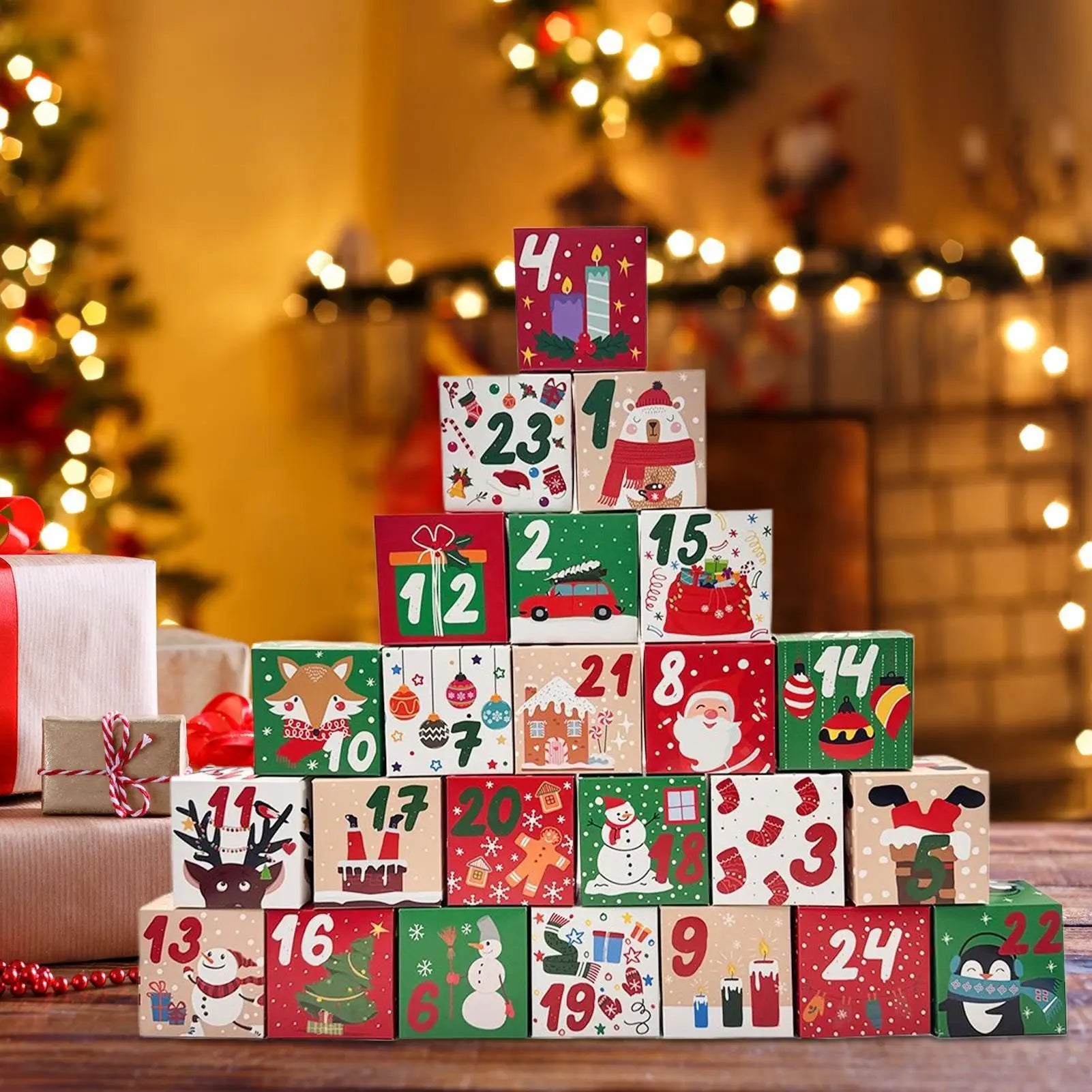 Kalendarz świąteczny pudełkowy